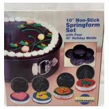 New springform pan with four holiday molds