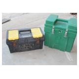 Plastic Tool Box  empty & Green Storage Box with C