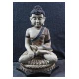 Resin Budda Statue 15 x 11 x 6 some crack on base Resin Budda Statue 15 x 11 x 6 some crack on base