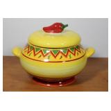 Vintage Oneida Kitchen La Fiestal covered Casserol Vintage Oneida Kitchen La Fiestal covered Casserol