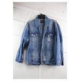 Bee & Ceci Blue Denim Distressed Jacket