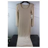 Tree Kisses Sheer & Silver Beads Long Sleeve Slip