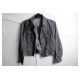 EILEEN FISHER Charcoal Gray Chambray Jacket