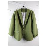 Olive Green and White w/polka dots Blazer