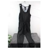 Shosho Black One piece Sleeveless Jogger Pantsuit