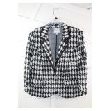 Catherine Malandrino Houndstooth Blazer Black/Whit