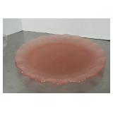 Vintage Mikasa Depression Ruffle Edge Glass Tray 1