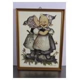 Vintage Framed Hummel Artwork 8 1/2 x 11