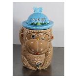 Monkey Cookie Jar 10 1/2 small chip on top
