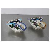 Vintage Hand Painted Trinket Tray 4 x 3 "