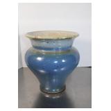 Vintage Blue Pottery Vase 10 1/2