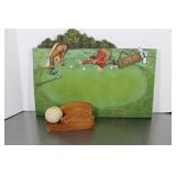 Vintage Wall & Desk  Golf Lover Dï¿½cor 14 x 8 1/2
