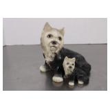 Vintage Terriers Dogs Statues 5"