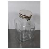 Vintage Rare Slant Glass w/ Lid Apothecary penny C