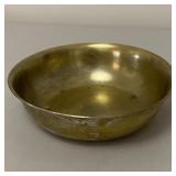 Vtg Brass over Stainless Trinket Bowl