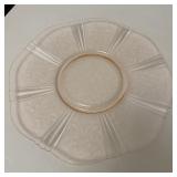Vtg Pink Depression Glass Serving Plate