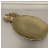 Decorative Gold Metal Pineapple Tray