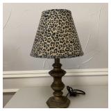17" Lamp with Animal Print Shade