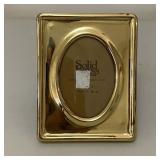 Vintage Solid Brass Oval Picture Frame