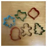 6pc Cookie cutter molds metal