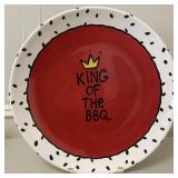 Decorative Ceramic Platter King of the BBQ