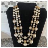 Vyg Gold tone Mesh w/Pendant Necklace 12"