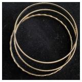 3-piece Gold-tone bracelets