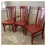 6 Bassett Dining Chairs: 2 Captain, 4 regular