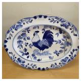 Certified International Platter Blue & White Roost