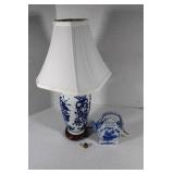 Vintage Thumble,Blue & White Tea Pot,Lamp