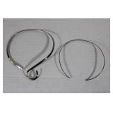 Minimalist Metal Choker Or Wire Necklace,Silverton