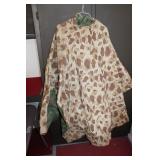 Early WW2 USMC Reversible Frog Skin Camo Poncho XL