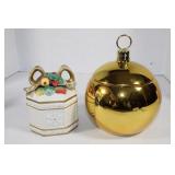 Vintage Telefora Gold Ball &Fitz & Floyd Octagona