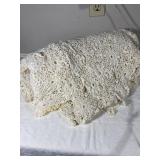 Antique Hand Crochet White Bed Spread