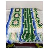 Hand Made Crochet Afghan Blanket 70 x 64