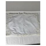 7 Antique Embroidered Cotton Lace Place Matts