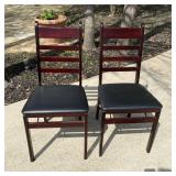 Woodcrest Folding  Ladder Back Chairs
