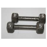 2 Metal Dumbell 5lbs