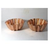 Vintage Copper Molds 3 1/2 Cups
