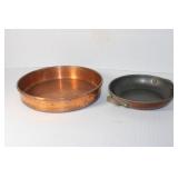 Vintage Copper Pans 6 1/2 to 9'