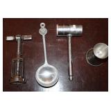 Mixed Lot of Cork Screw,Shot Cup & Wine taster Spo