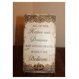 Vintage Resin Hopes and Dreams Tablet 10 x 6