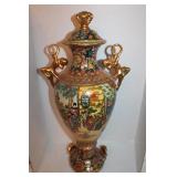 Hand Painted Royal Satsuma China Vase 26 x 12