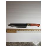 Custom-Style Fixed Blade Knife, Textured Dark Blae