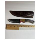 Custom-Style Fixed Blade Knife  Textured Black Bh