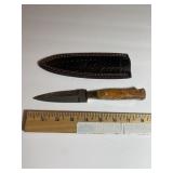 Custom-Style Patterned Steel Fixed Blade Knife  h