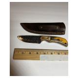Custom-Style Fixed Blade Hunting Knife  Textured.