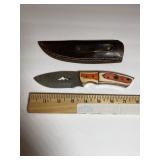 Shark Cutout Fixed Blade Knife  Orange/Cream Hanh
