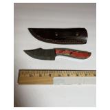 Fixed-Blade Patterned Steel Hunting/Skinner Knifee