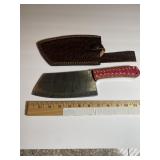 Damascus-Pattern Fixed-Blade Knife  Layered Multh